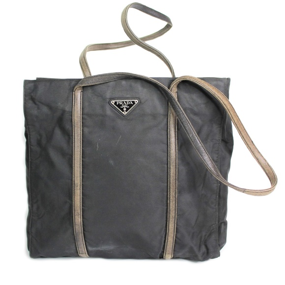 Prada Handbags - Vintage Prada Black Nylon Tessuto Tote Purse Bag